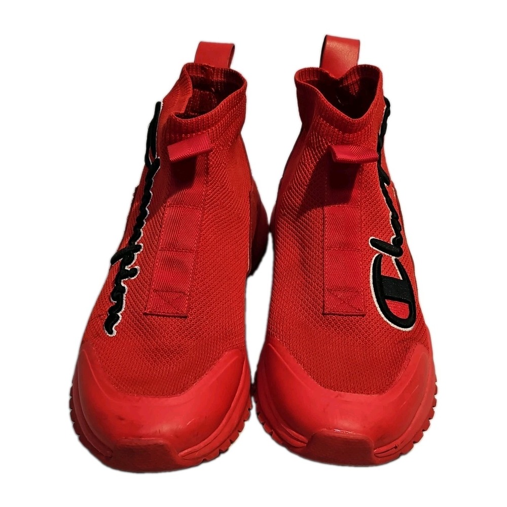 Men's Champion RF Mid Pull On Mid Top Lifestyle Sneaker Red Size 10 M - Picture 2 of 9